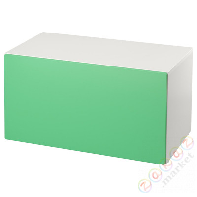⭐SMASTAD⭐Скамейка с контейнером для игрушек, белый/зеленый, 90x52x48 cm⭐ИКЕА-49389160