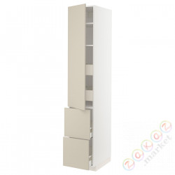 ⭐METOD / MAXIMERA⭐H пополам/4 шу/Drz/2 fr, белый/Havstorp бежевый, 40x60x220 cm⭐ИКЕА-69426755