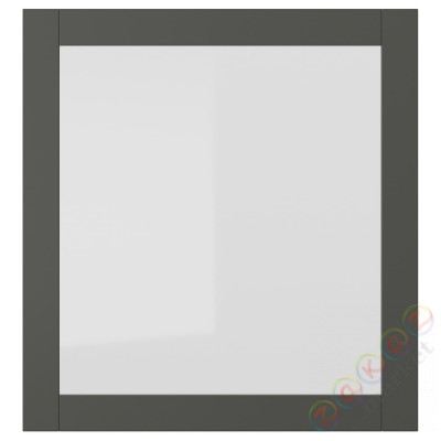 ⭐SINDVIK⭐Дверь стаканане, темно-серый/Чистое стекло, 60x64 cm⭐ИКЕА-10538806
