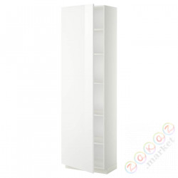 ⭐METOD⭐Высокий шкаф/полки, белый/Рингхульт белый, 60x37x200 cm⭐ИКЕА-99455483