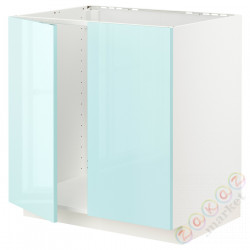 ⭐METOD⭐Шшш раковина/2 Drz, белый Järsta/блеск светло-бирюзовый, 80x60x80 cm⭐ИКЕА-49466262