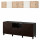⭐BESTA / EKET⭐Комбинация тумбочек под ТВ, Черно-коричневый сосна/темно коричневый bejcowана okleina dębowa, 210x42x220 cm⭐ИКЕА-79488012