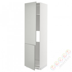 ⭐METOD⭐Шш н айс/проживающий 2Drz, белый/Havstorp светло-серый, 60x60x220 cm⭐ИКЕА-69538003