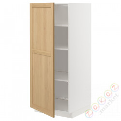 ⭐METOD⭐Высокий шкаф/полки, белый/Forsbacka дуб, 60x60x140 cm⭐ИКЕА-19509418