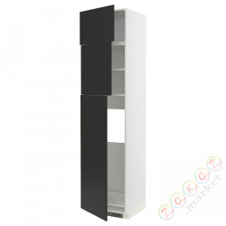 ⭐METOD⭐В ряду из 3 Drz, белый/Nickebo матантрацит, 60x60x240 cm⭐ИКЕА-99497483