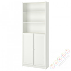 ⭐BILLY / OXBERG⭐Книжный шкаф с дверь, белый, 80x30x202 cm⭐ИКЕА-29281066