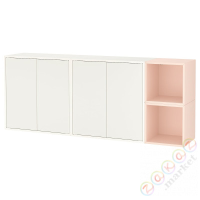 ⭐EKET⭐Комбинация навесных шкафов, белый/бледно-розовый, 175x35x70 cm⭐ИКЕА-39494270