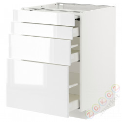 ⭐METOD / MAXIMERA⭐Кабинет ул. сwysuwanym blatem/3шу, белый/Рингхульт белый, 60x60 cm⭐ИКЕА-69433812