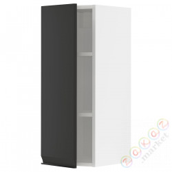 ⭐METOD⭐Навесной шкаф с полками, белый/Upplöv матантрацит, 30x80 cm⭐ИКЕА-59494090