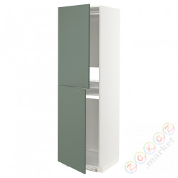 ⭐METOD⭐Шкаф, высокий лед/проживающий, белый/Bodarp серо-зеленый, 60x60x200 cm⭐ИКЕА-99317118
