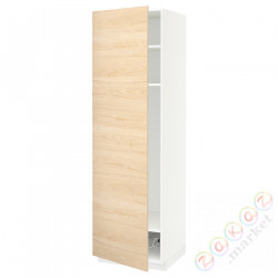 ⭐METOD⭐Высокий шкаф, полки/докторuciany, белый/Askersund яркий узор ясеня, 60x60x200 cm⭐ИКЕА-49465187