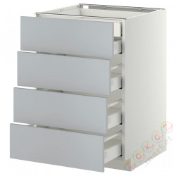 ⭐METOD / MAXIMERA⭐Бывший 4 пт/2n/3śr шу, белый/Veddinge Серый, 60x60 cm⭐ИКЕА-89916357