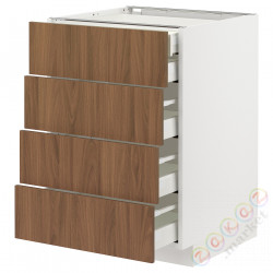 ⭐METOD / MAXIMERA⭐Sза stj 4fr/2n/3śr шу, белый/Tistorp подражаниеacja коричневыйowego орехa, 60x60 cm⭐ИКЕА-39519015