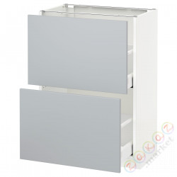 ⭐METOD / MAXIMERA⭐Шкаф/2 шу/, белый/Veddinge Серый, 60x37 cm⭐ИКЕА-19051457