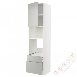 ⭐METOD / MAXIMERA⭐я шел/микр сDrz/2 шу, белый/Havstorp светло-серый, 60x60x240 cm⭐ИКЕА-99539138