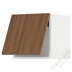 ⭐METOD⭐Шкаф навесной горизонтальный с кнопкой открывания, белый/Tistorp подражаниеacja коричневыйowego орехa, 40x40 cm⭐ИКЕА-29519172