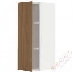 ⭐METOD⭐Навесной шкаф с полками, белый/Tistorp подражаниеacja коричневыйowego орехa, 30x80 cm⭐ИКЕА-19519907