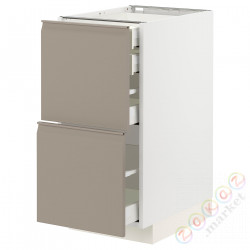 ⭐METOD / MAXIMERA⭐Sсstj 2fr/2n/śr/в шу, белый/Upplöv матciemnoбежевый, 40x60 cm⭐ИКЕА-29492441