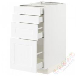 ⭐METOD / MAXIMERA⭐Sза st 4fr/4шу, белый Enköping/белый имитация дерева, 40x60 cm⭐ИКЕА-09473429