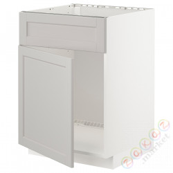 ⭐METOD⭐Сотня раковин доктораz/fr, белый/Lerhyttan светло-серый, 60x60 cm⭐ИКЕА-69458478