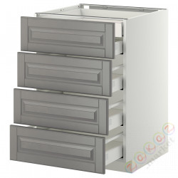 ⭐METOD / MAXIMERA⭐Бывший 4 пт/2n/3śr шу, белый/Bodbyn Серый, 60x60 cm⭐ИКЕА-79913991