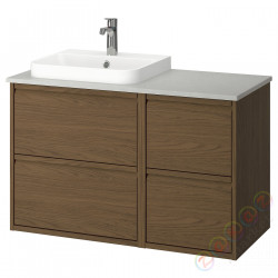 ⭐ANGSJON / BACKSJON⭐Тумба под умывальник/umywalka/bateria, коричневый подражание. дуб/Серый имитация камня, 102x49x71 cm⭐ИКЕА-19528493