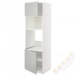 ⭐METOD⭐Шестой огромный/микрофон 2dr/половина, белый/Havstorp светло-серый, 60x60x200 cm⭐ИКЕА-19538053