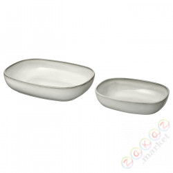 ⭐GLADELIG⭐Жаропрочная посуда, 2 шт.., Серый⭐ИКЕА-80531081