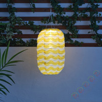 ⭐SOLVINDEN⭐Подвесной светильник na energię słon. LED, за пределами овал/желтый Fale, 43 cm⭐ИКЕА-00572235