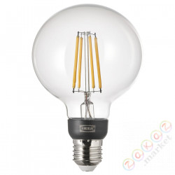 ⭐TRADFRI⭐Żarówka LED E27 470 люмен, smart беспроводной затемняемый/теплыйбелый прозрачный/мяч⭐ИКЕА-90539072