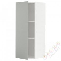 ⭐METOD⭐Навесной шкаф с полками, белый/Havstorp светло-серый, 40x100 cm⭐ИКЕА-89539167