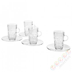 ⭐SALLSKAPLIG⭐FiliżАнка ze spodkiem, Чистое стекло/шаблон, 7 cl⭐ИКЕА-50478004