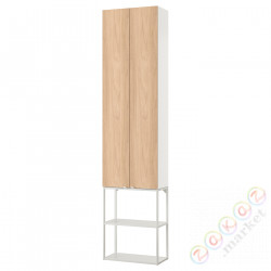 ⭐ENHET⭐Книжный шкаф, белый/подражание. дуб, 60x32x255 cm⭐ИКЕА-09331411