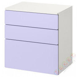 ⭐SMASTAD / PLATSA⭐Комод, 3 ящики, белый/сирень, 60x42x63 cm⭐ИКЕА-89543824