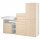 ⭐SMASTAD / PLATSA⭐Книжный шкаф, белый береза/с пеленальным столиком, 210x79x181 cm⭐ИКЕА-99431213