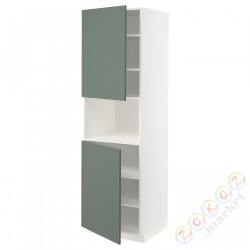 ⭐METOD⭐Ш x В ст микрофон 2Drz/половина, белый/Bodarp серо-зеленый, 60x60x200 cm⭐ИКЕА-49464263