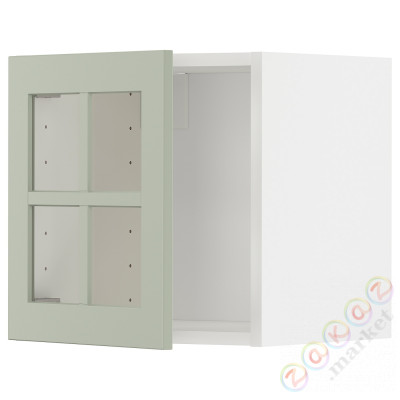 ⭐METOD⭐настенный шкаф/стакан дверь, белый/Stensund светло-зеленый, 40x40 cm⭐ИКЕА-39486411