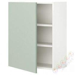 ⭐ENHET⭐настенный шкаф 2полки/дверь, белый/бледно-серо-зеленый, 60x32x75 cm⭐ИКЕА-19496798