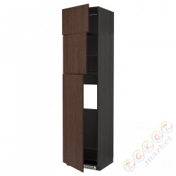 ⭐METOD⭐В ряду из 3 Drz, черный/Sinarp коричневый, 60x60x240 cm⭐ИКЕА-99454577