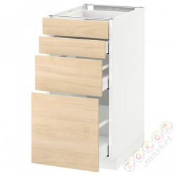 ⭐METOD / MAXIMERA⭐Бывший 4 пт/4шу, белый/Askersund яркий узор ясеня, 40x60 cm⭐ИКЕА-49215933