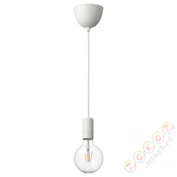 ⭐SUNNEBY / LUNNOM⭐Подвесной светильник сżarówką, белый/Чистое стекло⭐ИКЕА-79494452