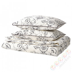 ⭐JUNGFRUNAVA⭐Poszwa na kołdrę i 2 posвызовki, белый/Серый, 200x200/50x60 cm⭐ИКЕА-80546742