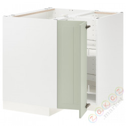 ⭐METOD⭐Тумба угловая с каруселью, белый/Stensund светло-зеленый, 88x88 cm⭐ИКЕА-39487123