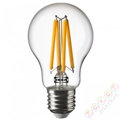 ⭐SOLHETTA⭐Żarówka LED E27 470 люмен, прозрачный шар⭐ИКЕА-00498660