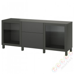 ⭐BESTA⭐Сочетание с ящики, темно-серый Лаппвикен/Sindvik/Stubbarp темно-серый, 180x42x74 cm⭐ИКЕА-69555832