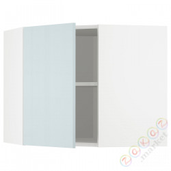 ⭐METOD⭐Навесной угловой шкаф с полками, белый/Kallarp jasnoсерый-синий, 68x60 cm⭐ИКЕА-39479019