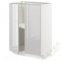 ⭐METOD⭐Кабинет stj/полки/2 дверь, белый/Ringhult светло-серый, 60x37 cm⭐ИКЕА-49464531