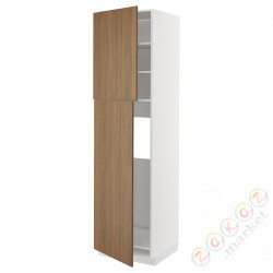 ⭐METOD⭐Shah ic с2 Drz, белый/Tistorp подражаниеacja коричневыйowego орехa, 60x60x220 cm⭐ИКЕА-09519168