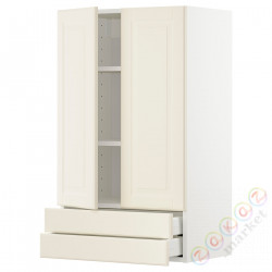 ⭐METOD / MAXIMERA⭐Sза c 2 Drz/2 ящики, белый/Bodbyn сливочный, 60x100 cm⭐ИКЕА-09463736