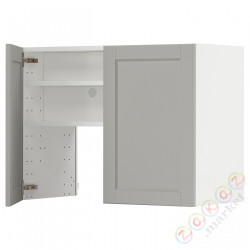 ⭐METOD⭐Шкаф okaнадa сполка/Drzс упражнениями, белый/Lerhyttan светло-серый, 80x60 cm⭐ИКЕА-39504405